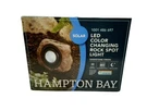 New Hampton Bay Solar Outdoor Integrated Led 3000K 30-LUMENS Rock Spotlight. Fixed Price $29.98.