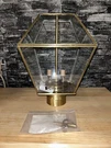 Kichler K.9459 60W 2-LIGHT Candelabra Post Head Antique Solid Brass Clear Glass. Fixed Price $149.99.