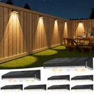 Volisun Solar Fence Lights Outdoor, 8 Pack Powered With Warm. Fixed Price $53.48.