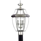 Quoizel NY9043 Pewter Newbury 3-LIGHT 23"H Post Lantern With Clear Glass. Fixed Price $255.99.