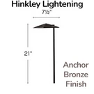 Hinkley Lighting 1561AR-LL 12V 21" Tall Led Side Mount Anchor Bronze Free S/h. Fixed Price $149.99.