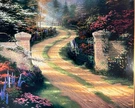 Garden Pathway Matted Painter Of Light Print - Thomas Kinkade. Fixed Price $22.00.