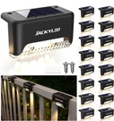 Solar Waterproof Deck Lights Outdoor 16 Pack. Jackyled Step Black.new Open Box. Fixed Price $49.99.