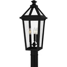 Matte Black Three Light Outdoor Post Mount From The Boulevard Collection. Fixed Price $219.99.