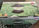 Black Solar Post Light 2 Pack Bright White Led - New In The Box. Fixed Price $15.00.