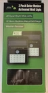 Nature Power 2 Pack Solar Motion Activated Wall Light. Fixed Price $36.99.
