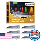 Yilaie Solar Fence Lights Outdoor - Warm White & Rgb 6 Color,. Fixed Price $74.50.