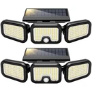 Vivohome Solar Flood Lights 256 Led 2500LM 3 Adjustable Heads Pack - Black. Fixed Price $49.94.