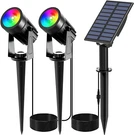 Color Changing Solar Spot Lights Outdoor, Rgb Led Landscape IP65 Waterpro. Fixed Price $46.41.