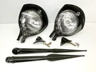 Lot Of 2 Vintage Intermatic Malibu Floodlight Green LV101 W/bulbs & Stakes Nos. Fixed Price $56.99.