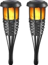 Flickering Flames Torch Solar Lights Handmade Bamboo Outside Lighting W.... Fixed Price $66.49.