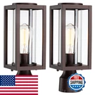 Myhxq Outdoor Post Lights Lamp Fixture 2 Pack Modern Brown Exterior. Fixed Price $98.24.