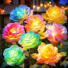 Solar Flower Lights Outdoor Waterproof: 4 Pack 7-COLOR Changing Led Rose Stak.... Fixed Price $31.67.