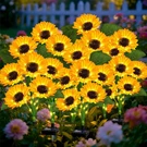 Solar Sunflower Lights Outdoor 6 Pack Waterproof Garden Stake Warm White Stadeco. Fixed Price $104.99.