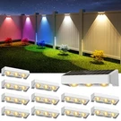 Solar Fence Lights 12 Pack Led Outdoor IP65 Waterproof Rgb White Niorsun Deck. Fixed Price $89.99.