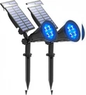 T-sunus Blue Solar Spotlights, IP65 Waterproof 4 Led. Fixed Price $43.46.