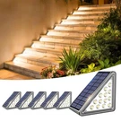 Jejot Solar Step Lights Outdoor Waterproof IP65,WARM Pack, Grey-warm White. Fixed Price $39.53.