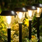 Solar Lights Outdoor Waterproof, 6 Pack Metal Glass Pathway. Fixed Price $61.32.