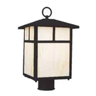 Volume Lighting 9.25" Antique Iron Outdoor Post Mount W/ Honey Opal Glass. Fixed Price $169.95.