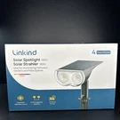 Linkind Solar Spot Lights Outdoor, IP67 Waterproof, 4 Pc, Multicolor, Open Box. Fixed Price $39.96.