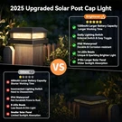 Brightever 4X4 Solar Post Cap Lights Outdoor 8 Packs, Waterproof, Black. Fixed Price $60.56.