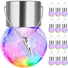 Maxvolador 12-PACK Hanging Solar Lights, Decorative Cracked Glass Ball Light,.... Fixed Price $45.90.