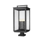 Z-lite Hartwell 6LT Outdoor Pier Mount/square, Black/seed 5019PHXXLS-SQPM-BK. Fixed Price $1088.00.