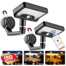 Dzgkgm Rv Lights 2 Pack Outdoor Motion Sensor Remote 3 Color Usb/solar. Fixed Price $64.99.