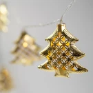 10 Warm White Led Golden Metal Christmas Tree String Lights Battery Powered. Fixed Price $12.97.