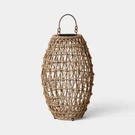 Open Weave Led Medium Outdoor Lantern Beige - Threshold. Fixed Price $49.00.