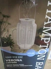 Hampton Bay Verona White Dusk Dawn Integrated Led Outdoor Solar Lantern. Fixed Price $35.00.