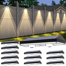 Solar Fence Lights ,rgb & Warm White 6 Colors Bright Lens Led Dusk To Dawn .... Fixed Price $83.22.