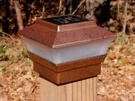 2-PC Outdoor Solar Copper Fence Cap Bright White Led Light For 4X4 Wood Post. Fixed Price $32.99.