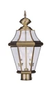 Livex Lighting 2264-01 Georgetown 2-LIGHT Outdoor Post Head, Antique Brass. Fixed Price $308.23.