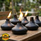 Snogswog Tabletop Torches Set 6 Citronella Outdoor Metal Lanterns Patio Yard. Fixed Price $55.99.