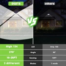 Ornnut Solar Lights Outdoor Pack, Ultra Bright 134LED, IP65 Waterproof. Fixed Price $26.86.