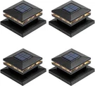 Viewsun 4 Pack Solar Post Lights, Outdoor Fence Cap Powered. Fixed Price $43.97.