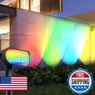 Ensenior Solar Spotlights Outdoor Rgb, 7+1 Color Changing Mode Landscape. Fixed Price $50.34.