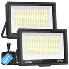 Isuerfy Led Flood Light Outdoor With Plug, 200W-2 Pack, Black, Clear. Fixed Price $105.99.