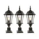 (1+2 Pack Vintage Outdoor Post Light Fixture With Seeded Glass, LM4610-M-2P. Fixed Price $310.69.