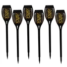 Alpine 20" Tall Outdoor Solar Powered Pathway Led Torch Light Stakes 6 - Black. Fixed Price $31.90.