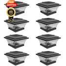 Huyieno Solar Post Cap Lights Outdoor Led Lighting Deck Fence 8PK, Black. Fixed Price $95.99.