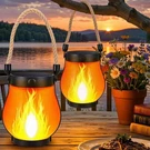 2 Pack Solar Flame Lights Flickering Hanging Lanterns Outd. Fixed Price $40.86.