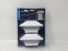 Decorators 2.5" White Solar Pyramid Post Cap 2PK. Fixed Price $24.99.