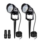 Suifazy 5W Low Voltage Landscape Lights With Connectors, Ac/dc 2 Pack, Black. Fixed Price $26.99.