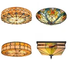 4 Styles Tiffany Stained Glass Chandelier Ceiling Lights Flush Mount Home Decor. Fixed Price $139.28.