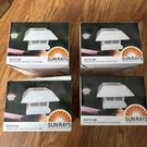 Solar Powered 4X4 Post Light White Set Of Sun Rays New. Fixed Price $34.00.