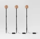 3PK Sphere Burst Battery Led Outdoor Light Stakes Black/clear - Threshold. Fixed Price $25.00.