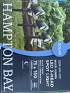 Hampton Bay Solar Led Multi-lumen 3-HEAD Spot Light Black 75/150 Lumens. Fixed Price $36.54.