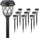 Excmark 10 Pack Solar Led Lights Outdoor Pathway Black New (41D). Fixed Price $47.98.